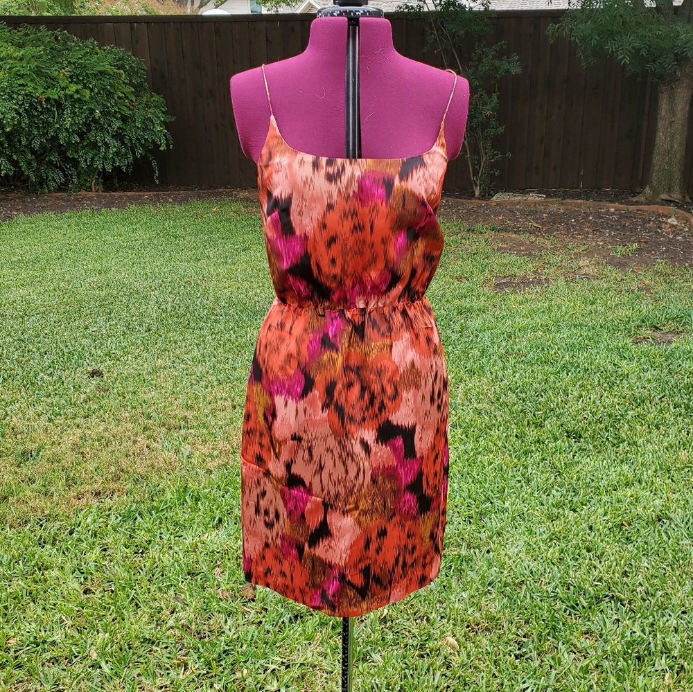 JCrew printed silk dress